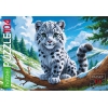 Пазлы  104 элемента (220x320 мм) Хатбер Снежный барсик